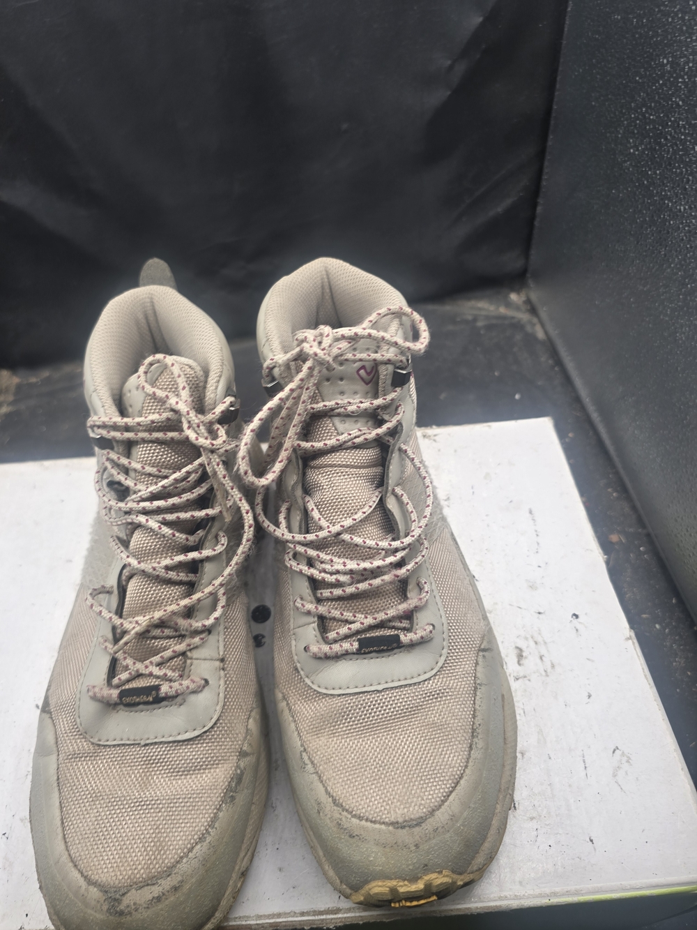 Light Gray Women's Combat Boots - Unbranded